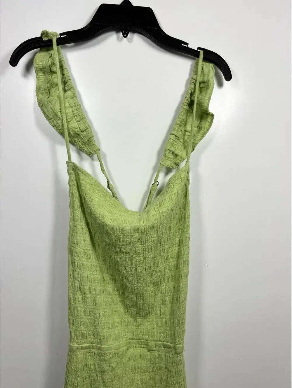 Free People Size  XL Beyond Chic Mini Dress Open Back Greeen Cute Summer Strap